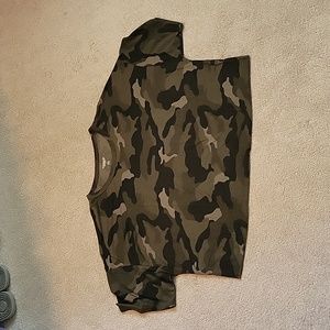 Cropped oversized workout top